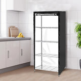 Wire Shelving Unit Cover, Waterproof Dustproof 210D Zipper Rack Cover, Black 36 x 18 x 72 In V1188-MS-721-019