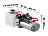 3 L Hydraulic Power Unit, Double Acting Dump Trailer Pump, 22 MPa Max Relief Pressure & 3.4 L/min V952-12VSZYSLXCZYMIESA001V9