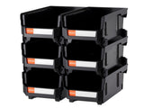 Plastic Stackable Bins, 37.7 x 21.5 x 18 cm , Plastic Containers for Organizing and V952-DDWLX6GZ14LHKWMV2001V0