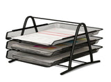 Office Desk Document Tray Mesh Bracket Paper Letter Shelf Holder Black Metal for Home Study School 3 V1294-YM0716-3117220109812