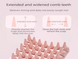 Pink Personal Care Set - Silicone Scalp Massager Shampoo Brush and Long Exfoliating Back Scrubber V888-ELOSUNG56058-1