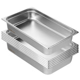 6 Pack Hotel Pans, Full Size Anti-Jam Steam 0.8mm Thick Stainless Steel Restaurant Steam Table V952-11QCCPWG4YCSYANA6V0