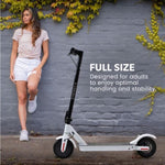 VALK 400W Electric Scooter, with Suspension for Adults Portable Folding Ride On,Synergy 5 MkII White V219-TRNESCVAS5W