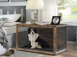 Wooden Pet Crate & Dog Cage End Table V767-P-XL111S-G2