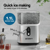 Devanti Ice Maker Machine 15kg Nugget Ice Cube IM-ZB15NB-SS