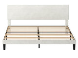 Levede Double Bed Frame Upholstered Adjustable Headboard Platform Mattress Base BF1084-D-BG-AU