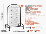 2 Packs Grid Wall Panels, 600 x 1640mm Wire Grid Panels Display Rack, Movable Art Display Shelf with V952-LSWGQ6070INC4OEUO001V0