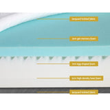Giselle Bedding Memory Foam Mattress Bed Cool Gel Non Spring 15cm Single FOAM-B-MFM-H015-S