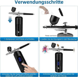 Wireless Airbrush Machine with USB Charging, 3 Speed Modes, Compatible with Nail Art Cake Decorating V1188-MS-325-0102