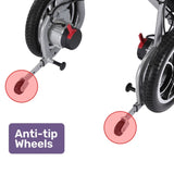 EQUIPMED Power Electric Wheelchair, Airline Approved Wheelchair, Extra Lightweight, Long Range, V219-HELWLCEQPSS7A