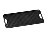 Reversible Grill/Griddle, 20x10 inch Pre-Seasoned Cast Iron Griddle, Portable Rectangular Pan with V952-SMJP2010INCHFUIXPV0