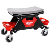 VEVOR Mechanic Stool Creeper Seat 300lb Rolling Shop Stool with Tool Trays V952-DSNHXCD300BYRE1RIV0