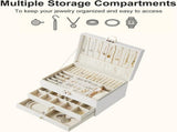 Jewelry Box Multi-Layer Jewelry Organizer Portable Storage Box for Rings Earrings Necklaces Retro V1237-ZY-917-248