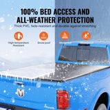 Truck Bed Cover, Roll Up Truck Bed Tonneau Cover, Compatible with 2002-2018 Dodge Ram 1500, V952-JQSKCHBXGJQSYTYBSV0