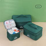 Green 3-Piece First Aid Organizer Set Small, Medium & Large Medicine Storage Cases V888-ELOSUNG48294