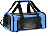 Blue Portable Pet Travel Carrier Bag - Foldable, Durable, and Comfortable for Small Dogs & Cats V888-ELOSUNG20417