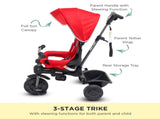 Veebee Explorer 3-Stage Kids Trike with Canopy - Red T0090