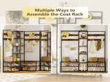 Corner Coat Stand with Shoe Bench Metal & MDF Organizer V178-67000