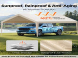 Carport Replacement Canopy, 6 x 3.6 m Potable Garage Tent Top Tarp, UV-Resistant & Waterproof Car V952-CKPB12X20FTM4VTAY001V0