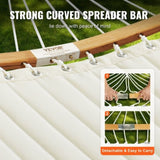 Two Person Hammock with Stand Included, Double Hammock with Curved Spreader Bar and Detachable V952-HFDCMBSCSTXHSCU1GV0
