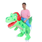 Ride On Dinosaur with Headphones Cartoon Costumes Air Model Inflatable Costume Funny Dress Up Props V1263-JX-7872