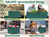 6 Pcs Reusable Garden Waste Bags with Handles Woven Polypropylene Garden Yard Bags Camping Trash Can V1192-AZ-W-11603