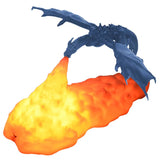 Blue Ice Dragon 3D Printed LED Dragon Flame Night Light - Unique Decorative Lamp for Desk, Bedroom & V888-ELOSUNG13534