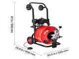 Drain Cleaner Machine 30m x 19mm, Auto Feed Sewer Snake Auger, Portable Drain Cleaning Machine with V952-GDSTJLSGTSZD6CZH9001V3