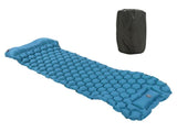 Camping Sleeping Pad Mat Foot Press Inflatable Cushion Mattress for Tent Hiking TravelPeacock Blue V1294-YM0718-3117200188114