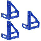 3-Piece Carpenter Measuring Tool Set with Aluminum 45&deg and 90&deg Miter Angle Rulers for Accurate V1369-AZ3-W-12856