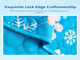 Cooling Pet Mat for Dogs and Cats, Breathable Ice Silk Summer Bed Pad with Non-Slip Base, Washable V1341-ZY-NAUMWTJB-BLUESNOWFLAKEPAWPR-2XL