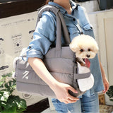 Gray Purple grey pet carrier bag, cat carrier, dog carrier, small pet travel bag, pet V1102-135-WHI-39235