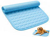 Pet Cooling Mat, Washable Ice Silk Self-Cooling Pad, Portable Foldable Dog Cooling Mat for Dogs & V1366-AZ2-W-11652