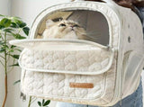 Heart Quilted Cat Backpack, Spacious & Breathable, Must-Have for Travel V1385-CWSJB-WU-905-003