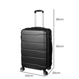 Slimbridge 24" Inch Expandable Luggage Black 24 inch LG1011-24-BK_NZ