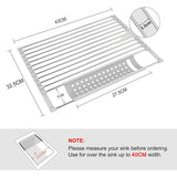 Stainless Steel Kitchen Dish Drainer Rack Foldable And Removable Stainless Steel ROller Drying Rack V1188-MS-227-1905
