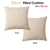 Accessorize Dezi Filled Cushion 50 x 50 cm V442-HIN-CUSHION-DEZI-TAUPE-SQ