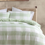 Ardor Ashlea Sage Oversized Waffle Check Quilt Cover Set King V442-INT-QUILTCS-ASHLEAWAFFLE-SAGE-KI