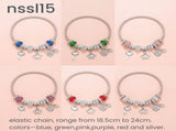 10 Styles Charm Bracelets Set Colorful Alloy & Glass Beaded Bracelets,Buy 3 for Better V1132-NSSL6-TRIPLE