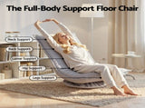 Artiss Swivel Floor Chair 5 Adjustable Foldable Lounge Seat Floor Sofa Chair Grey FLOOR-SBL-0609A-BG