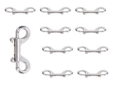 Stainless Steel Double Hook Snap Heavy Duty Clasp Snap for Ropes Chains Leashes Pets Leads Farm Gate V1294-YM0901-3111250168514