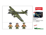 Sluban B1367 Model Kit 144 B17 Flying Fortress Heavy Bomber WWII USAAF Army Air Force Building SLB1367