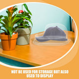 3-Pack Transparent Plastic Baseball Cap Display Boxes for Hat Storage and , Portable and V1369-AZ3-W-16577