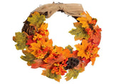 Artificial Fall Wreath Door Hanging Maple Leaf Wreath Garland Home Festival Decoration V1294-YM0710-3115210132811