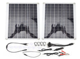 2PCS Solar Panel Kit 18W 18V Polycrystalline Silicon Portable USB Type C DC Solar Panel Charger with V1294-YM0901-3114230167811