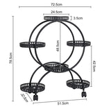 4 Layer 6 Pots Metal Plant Stand Flower Holder Rack Display Holder Shelf Garden V201-QUEW13215886