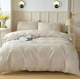 Tufted Textured Jacquard Quilt Cover Set - Super King Size V493-JW-SK-09