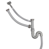 Stainless Steel S Bending Pipe Bathroom Basin Sink Water Drain Plug Draining Tool V1294-YM0901-JY36639