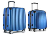 Wanderlite 20-28 Inch Luggage 2Set with TSA Lock Spinner Carry On Hard Shell Travel Suitcase Luggage LUG-ABS-CLA-2SET-BU