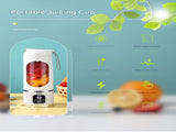 2-piece White and Green 7.4V Portable Blender Smoothie Maker 450ml Wireless Rechargeable Juicer Cup V888-ELOSUNG50321